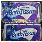 2- Ultra Premium bath tissue 45 rolls each
