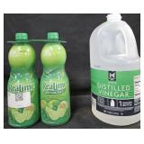 2- Real Lime juice 32oz each. White Distilled