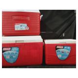 Rubbermaid 48qt cooler. Coleman 54qt cooler.