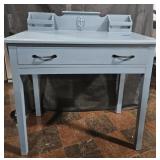 Vintage style wood desk w/ built in mail slots