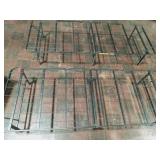 2 Black foldable metal platform bedframe