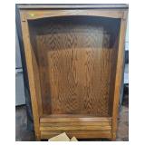 Wood bookshelf w/ 4 shelves and pegs included.