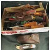 Old time pocket knife w case. Variety box