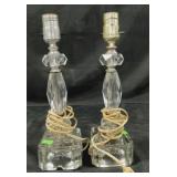 Set end table lamps crystal style. Not tested.