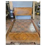 2 Wood bed frames with headboards and foot