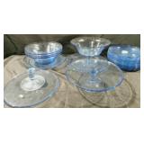 Glassware 12 plates 3 salad bowls dessert plate.