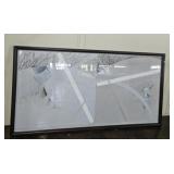 Large framed abstract piece. 67x36'