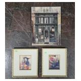 2 framed prints  and 1 print no frame