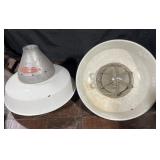 Pair of electric light fixtures for hazardous