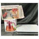 Deluxe apple peeler cover. Tuscola Teo tone pot.