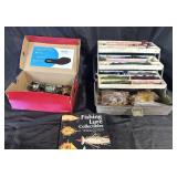 Tackle box with artificial worms. 4 fishing