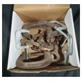 10 assorted sized c clamps