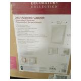 21in medicine cabinet white 25.75x20.75x5.41in.
