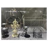 Candelabra, Candle Plates, centerpiece baskets