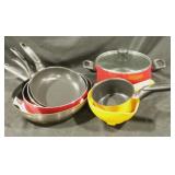 Assorted cookware skillets