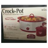 Crockpot stoneware slow cooker 6qt. Used. Not