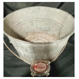 Metal pail w handle. Buckleyes resturaunt ash
