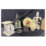 Group of decorative accessories, scale, shade,