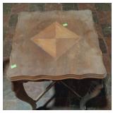 French walnut end table