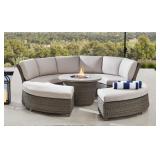 MSRP: $3,499 Hampton Sectional Fire Set with