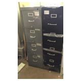 2 FOUR DRAWER FILE CABINETS