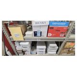 TWO SHELVES OF MISC ENVELOPES AND PAPER