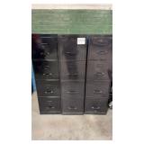 3 - FOUR DRAWER FILING CABINETS