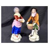 Antique Samson Porcelain Figurines 'Fruit Sellers'