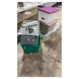 1 Fishing Reel, 5 Totes & 7 Shelf Brackets