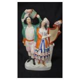Staffordshire Flat Back Figural Musicians