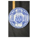 6 Blue On White Plates