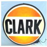 Round Clark Lighted Lexan Sign in Metal Frame