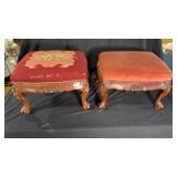 2 Upholsted Top Foot Stools