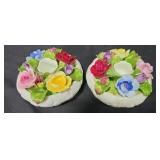 2 Aynsley Candle Holders, 5 Small Decoratives