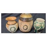 Two Small Vases & One Tobacco Jar