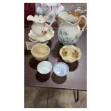 7 Piece Ceramic Group with A New Harmony Postcard