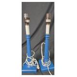 Three Pairs Of Display Lamps