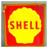 Shell Lighted Textured Lexan Sign In Metal Frame