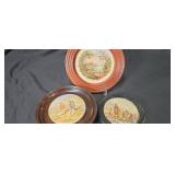 Three Pot Lids In Round Frames