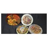 Three Pot Lids And One Laquer Box