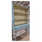 Metal Work Station with Two Tiered Parts Hutch