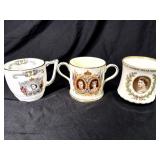 Five Commemorative Cups And One Small Pitcher