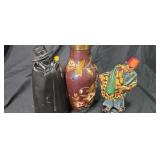 Royal Doulton Figure And Decanter, Imary-Type Vase