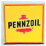 Penzoil Lighted Textured Lexan Sign In Metal Frame