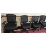 Set of 8 Rolling Office Chairs