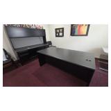 HON 4-Drawer Desk with Credenza and Hutch