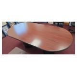 HON Walnut Veneer Desk with Matching Credenza