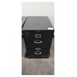 Black 2 Drawer Legal Filing Cabinet