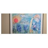 'Lovers & Flowers' Marc Chagall Sterograph