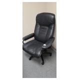 Plush Rolling Black Office Chair